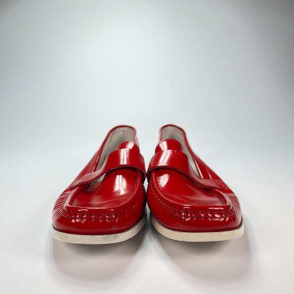 Wannabe Patrick Cox Red Patent Leather Slip-On Casual Loafer Shoes Women Size 40 - Picture 3 of 11